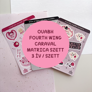 OUABH, Fourth Wing, Caraval Matrica Csomag (3 ív egyben) - otthon & életmód - papír, írószer - matrica, matrica csomag - Meska.hu