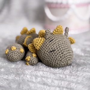 Baba sárkány horgolt plüss amigurumi - Meska.hu