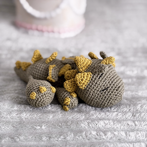 Baba sárkány horgolt plüss amigurumi - játék & sport - plüssállat & játékfigura - plüss sárkány - Meska.hu