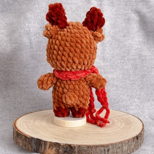 Karácsonyi rénszarvas horgolt plüss amigurumi - játék & sport - plüssállat & játékfigura - őzike, szarvas - Meska.hu