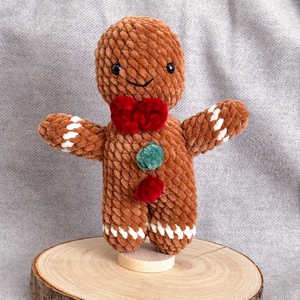Karácsonyi mézi mézeskalács horgolt plüss amigurumi - Meska.hu