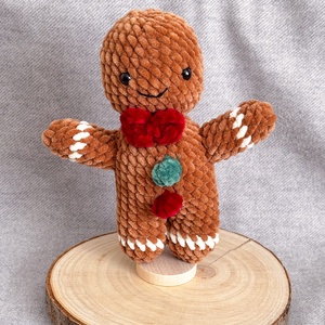 Karácsonyi mézi mézeskalács horgolt plüss amigurumi - játék & sport - plüssállat & játékfigura - plüss mesefigurák - Meska.hu