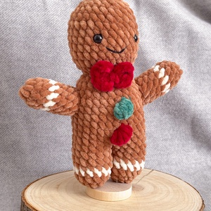 Karácsonyi mézi mézeskalács horgolt plüss amigurumi - játék & sport - plüssállat & játékfigura - plüss mesefigurák - Meska.hu
