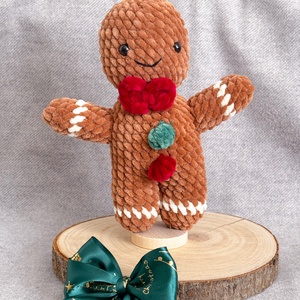 Karácsonyi mézi mézeskalács horgolt plüss amigurumi - játék & sport - plüssállat & játékfigura - plüss mesefigurák - Meska.hu