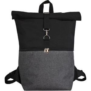 Roll top hátizsák - vízlepergető fekete-szürke BASIC (nagy méret) - Meska.hu