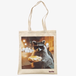 Lángos Raccoon vászontáska - mosómedve mintás tote bag - táska & tok - bevásárlás & shopper táska - shopper, textiltáska, szatyor - Meska.hu