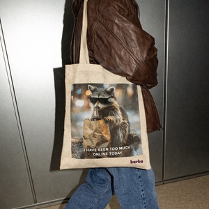 I�ve Seen Too Much Raccoon vászontáska - mosómedve mintás tote bag - táska & tok - bevásárlás & shopper táska - shopper, textiltáska, szatyor - Meska.hu
