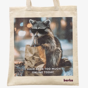 I�ve Seen Too Much Raccoon vászontáska - mosómedve mintás tote bag - Meska.hu