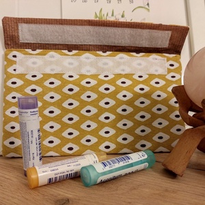 Sárga mintás homeopátiás neszesszer - Meska.hu