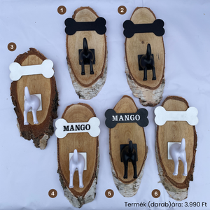 Fa pórázakasztók 3D kutyafarokkal (névvel kérhető) - otthon & életmód - kisállatoknak - kutyáknak - kutya póráz - Meska.hu