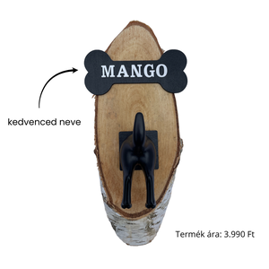 Fa pórázakasztók 3D kutyafarokkal (névvel kérhető), Otthon & Életmód, Kisállatoknak, Kutyáknak, Kutya póráz, Famegmunkálás, MESKA