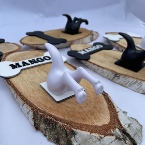 Fa pórázakasztók 3D kutyafarokkal (névvel kérhető) - otthon & életmód - kisállatoknak - kutyáknak - kutya póráz - Meska.hu