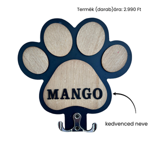 Mancs formájú pórázakasztók (névvel kérhető) - otthon & életmód - kisállatoknak - kutyáknak - kutya póráz - Meska.hu