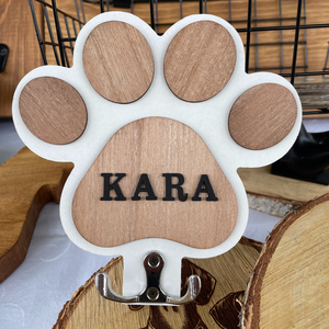 Mancs formájú pórázakasztók (névvel kérhető) - otthon & életmód - kisállatoknak - kutyáknak - kutya póráz - Meska.hu