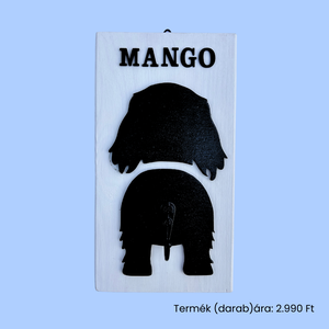 Hosszú szőrű tacskó mintás pórázakasztó (névvel kérhető), Otthon & Életmód, Kisállatoknak, Kutyáknak, Kutya póráz, , MESKA