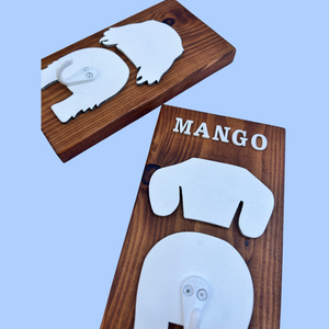 Tacskó mintás pórázakasztó (névvel kérhető) - otthon & életmód - kisállatoknak - kutyáknak - kutya póráz - Meska.hu