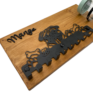 Mopsz mintájú fali konzol pórázakasztó (névvel kérhető) - otthon & életmód - kisállatoknak - kutyáknak - kutya póráz - Meska.hu