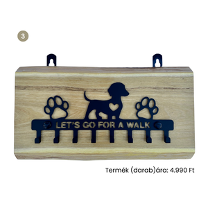 Tacskó mintás pórázakasztók (natúr akácfából) - otthon & életmód - kisállatoknak - kutyáknak - kutya póráz - Meska.hu