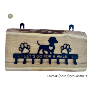 Tacskó mintás pórázakasztók (natúr akácfából) - otthon & életmód - kisállatoknak - kutyáknak - kutya póráz - Meska.hu