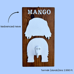 Tacskó mintás pórázakasztó (névvel kérhető) - otthon & életmód - kisállatoknak - kutyáknak - kutya póráz - Meska.hu