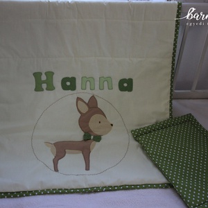 Hanna ágynemű őzikével, Otthon & Életmód, Babaszoba, gyerekszoba, Baba ágynemű, Patchwork, foltvarrás, Varrás, MESKA