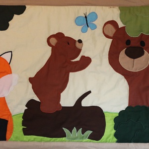Mesél az erdő, Otthon & Életmód, Lakástextil, Falvédő, Varrás, Patchwork, foltvarrás, MESKA