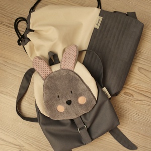 Nyuszis anya-lánya táskák - táska & tok - hátizsák - hátizsák - Meska.hu