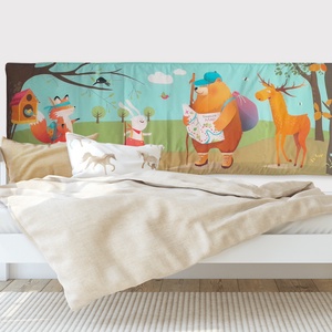 Állati kirándulás- Mesélő textil falvédő gyerekeknek 100% pamut gyerekszobába - otthon & életmód - babaszoba, gyerekszoba - falvédő gyerekszobába - Meska.hu