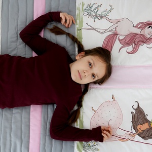 Unikornis álom mintával készült gyerekszoba szett falvédő-ágytakaró 100% pamutból patchwork technikával - otthon & életmód - babaszoba, gyerekszoba - Meska.hu