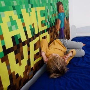 Pixel mintával készült gyermek falvédő - otthon & lakás - babaszoba, gyerekszoba - falvédő gyerekszobába - Meska.hu