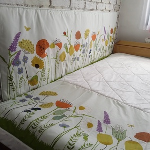 Virágoskert mintás textil falvédő gyerekeknek - Meska.hu