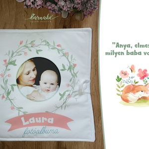 Egyedi, személyre szabott textil fotókönyvecske kislányoknak - játék & sport - textilkönyv & babakönyv - Meska.hu