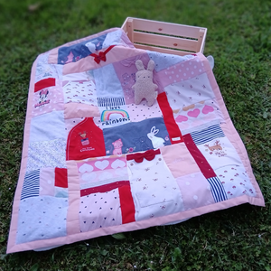Patchwork EMLÉK-takaró babruhákból - otthon & életmód - lakástextil - ágytakaró - Meska.hu