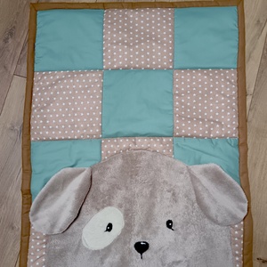 Baba méretű patchwork takaró kutyussal, Otthon & Életmód, Babaszoba, gyerekszoba, Babatakaró, gyerek pléd, Varrás, Patchwork, foltvarrás, MESKA