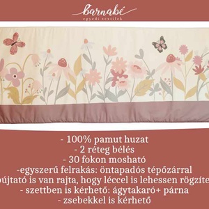 Virágos mező PAMUT falvédő gyerekszobába - otthon & életmód - lakástextil - falvédő - Meska.hu