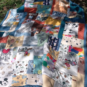 Patchwork EMLÉK-takaró babruhákból - otthon & életmód - lakástextil - ágytakaró - Meska.hu