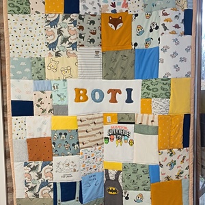 Patchwork EMLÉK-takaró babruhákból 130x200 cm - Meska.hu