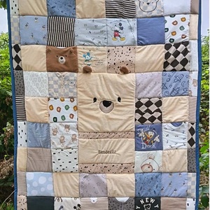 Patchwork EMLÉK-takaró babruhákból 130x200 cm - otthon & életmód - lakástextil - ágytakaró - Meska.hu