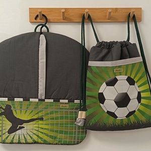 Oviszsák és tornazsák - foci mintával - Meska.hu