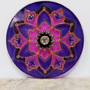 Lila-rózsaszín mandala - Meska.hu