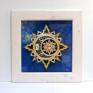 Naphoz Holddal  (üvegfestmény) -  - Meska.hu