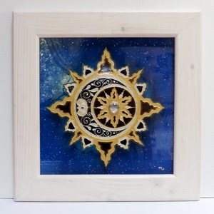 Naphoz Holddal  (üvegfestmény) -  - Meska.hu