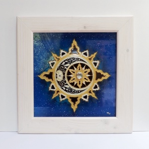 Naphoz Holddal  (üvegfestmény) -  - Meska.hu