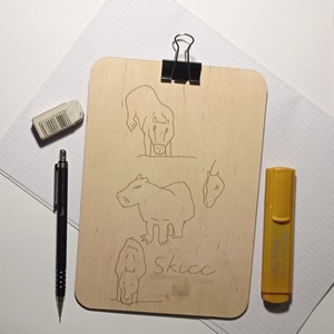 Kapibara mintás rajztábla, Játék & Sport, Táblajáték és Kártyajáték, Utazójáték, Gravírozás, pirográfia, Fotó, grafika, rajz, illusztráció, MESKA
