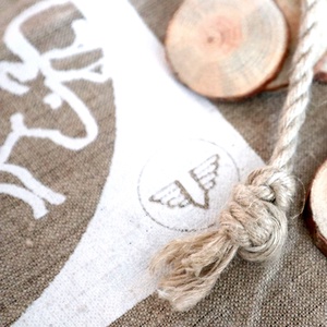 Rénszarvasos vászonzsák - otthon & életmód - papír, írószer - ajándékozás kellékei - ajándékzsák, csomagolás - Meska.hu