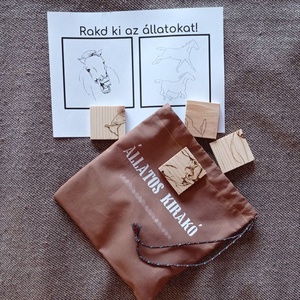 Kilenc darabból álló, kétoldalas kirakó játék - játék & sport - puzzle - kirakó, kocka kirakó - Meska.hu