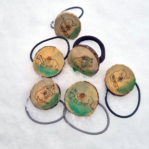 Állatos hajgumik - ruha & divat - hajdísz & hajcsat - hajgumi - Meska.hu