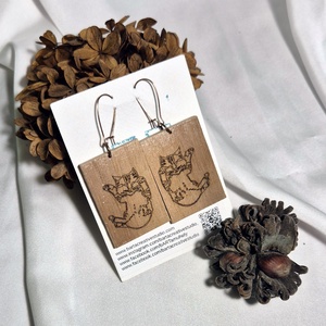 Többféle diófa fülbevaló - ékszer - fülbevaló - fülékszer - Meska.hu