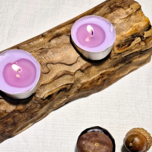 Mécsestartó diófából  - Meska.hu