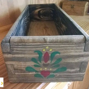 Virágtartó láda, Otthon & Életmód, Ház & Kert, Virágláda, balkonláda, Famegmunkálás, Festett tárgyak, MESKA